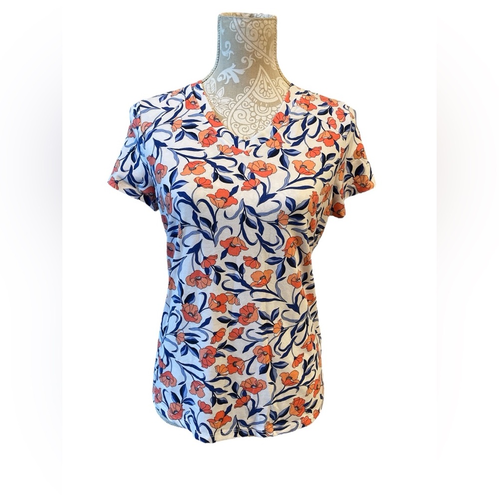 St. John’s Bay Women’s Floral Size Petite Medium Tee